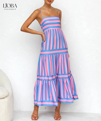 JULIANA | GESTREEPTE MAXI-JURK