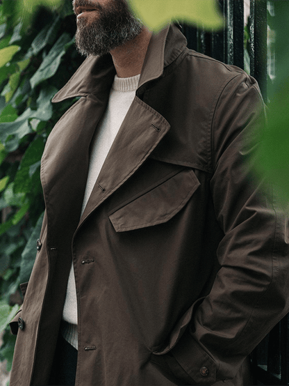 Heren Business Loose Fit Knoopriem Casual Trenchcoat