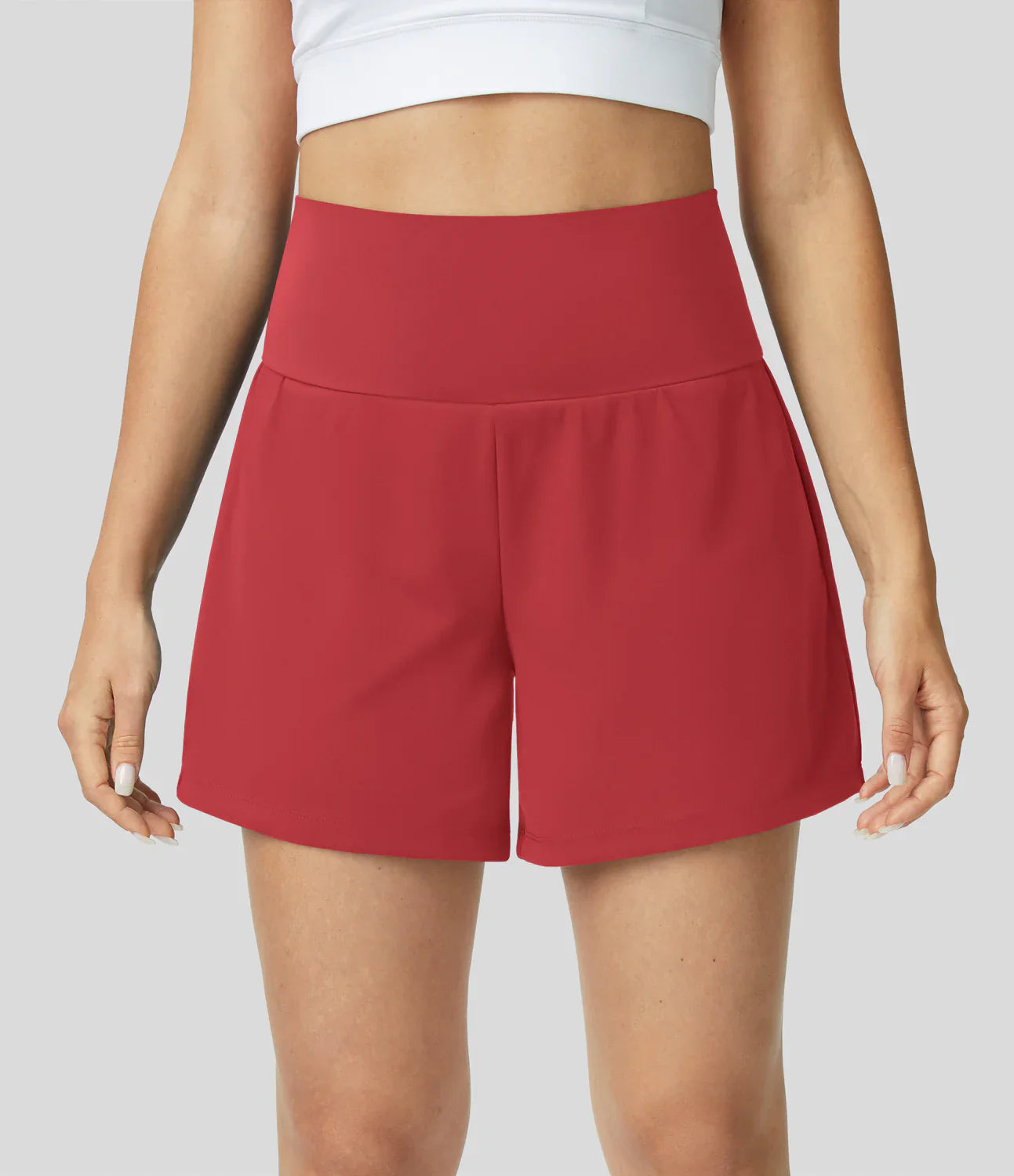 Hilara | 2-in-1 hoge taille yogashort met achterzak en zijzak