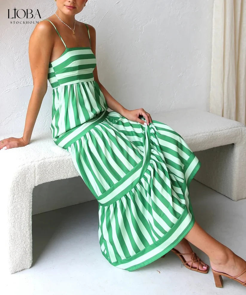 JULIANA | GESTREEPTE MAXI-JURK