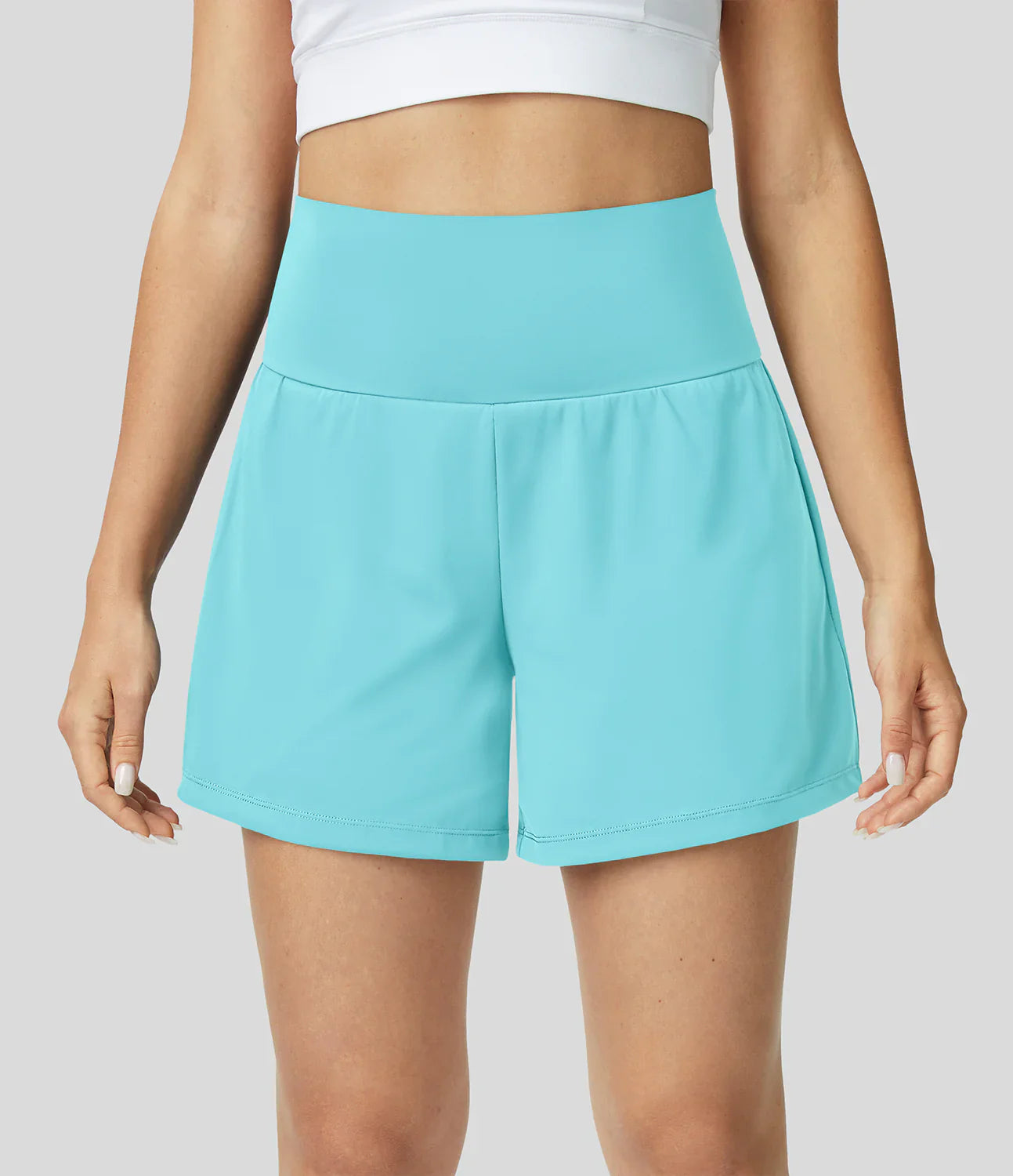 Hilara | 2-in-1 hoge taille yogashort met achterzak en zijzak