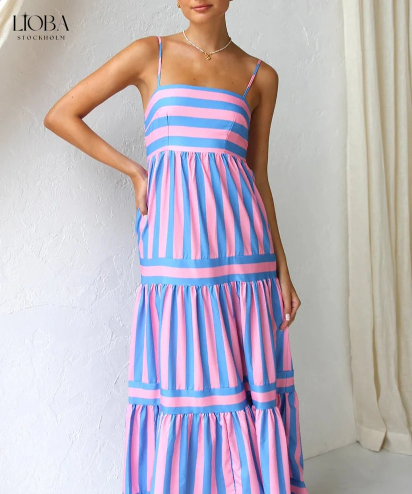 JULIANA | GESTREEPTE MAXI-JURK