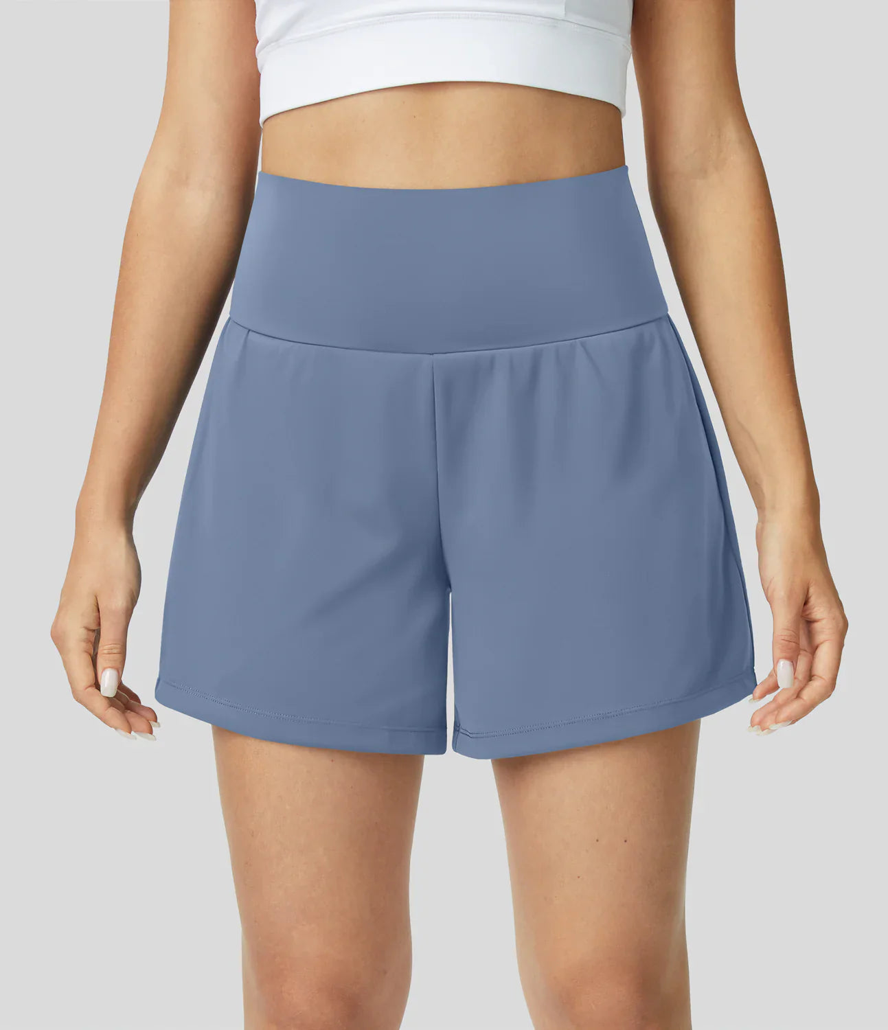 Hilara | 2-in-1 hoge taille yogashort met achterzak en zijzak