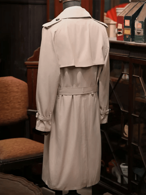 Heren Double Breasted Belted Casual Trenchcoat