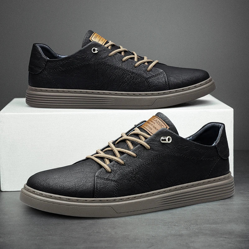 OXFORDS - SNEAKERS VAN ECHT LEER