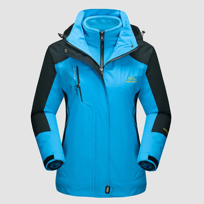 3-in-1 waterdichte winterjas, fleecevoering, tweedelig pak, capuchon ski- en wandeljack