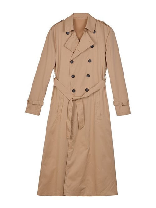 Heren Business Loose Fit Knoopriem Casual Trenchcoat