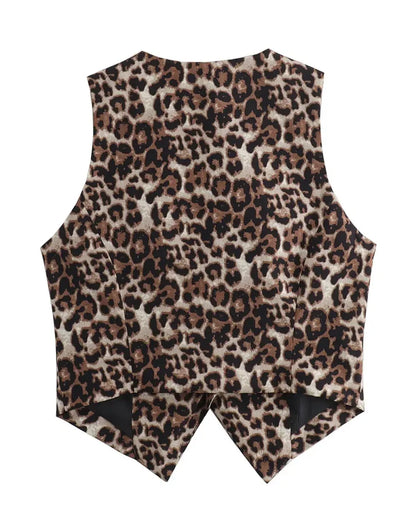 Luipaardprint vest