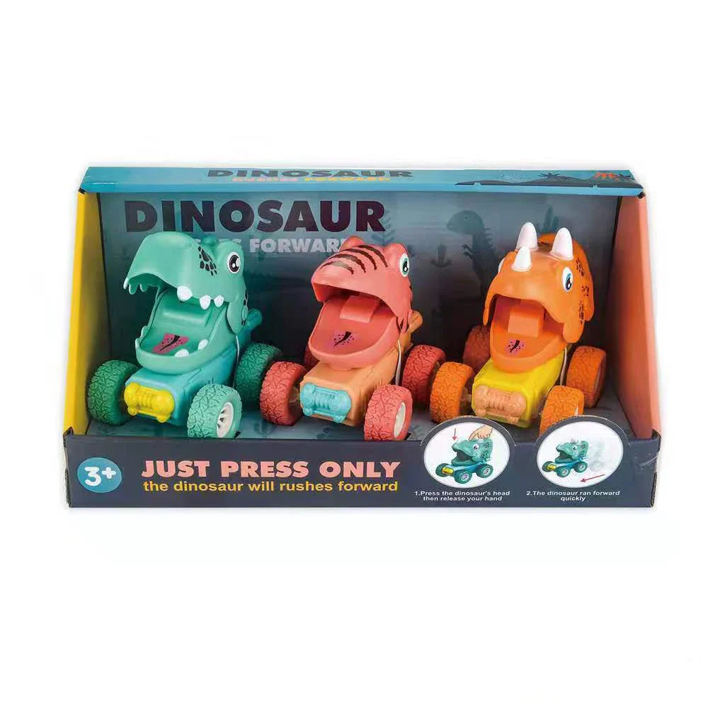 DINO MONSTER TRUCK - PUSH & GO DINOSAURUS RACE - DINO AUTO'S