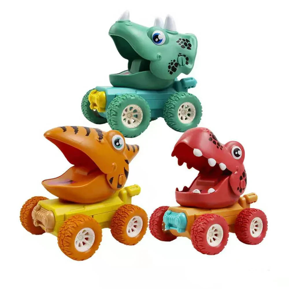 DINO MONSTER TRUCK - PUSH & GO DINOSAURUS RACE - DINO AUTO'S