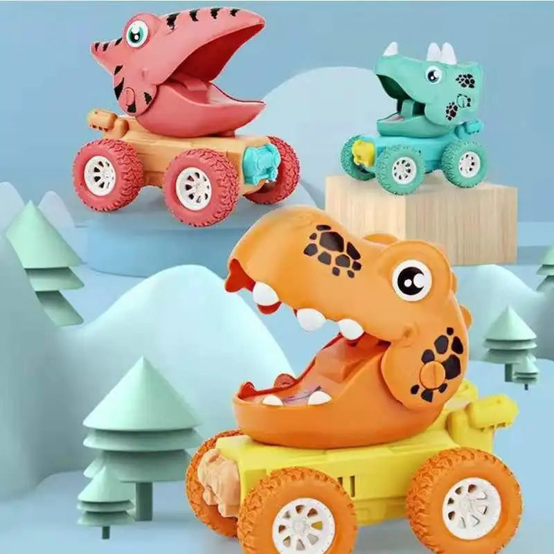 DINO MONSTER TRUCK - PUSH & GO DINOSAURUS RACE - DINO AUTO'S