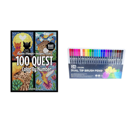 100 QUEST Kleur op nummerboek